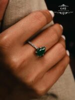 кольцо капля из серебра — изображение 11