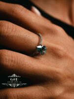серебряное кольцо капля — изображение 2