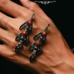 ювелирные серьги с кораллом